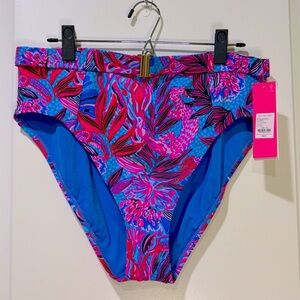 Lilly Pulitzer Sonnie High Cut Bikini Bottoms Wild Times Size 14 NWT